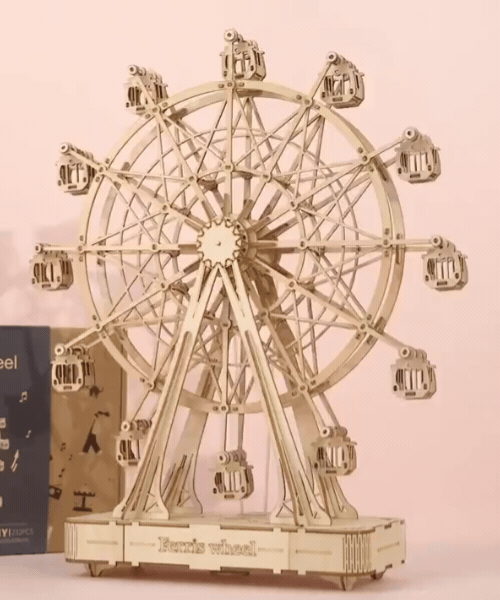 Ferris Wheel 3D Wooden Model Building